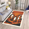 Mid Century Modern Area Rug Geometric Arch Boho Living Room