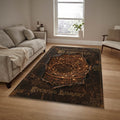 Dark Academia Library Area Rug Home Office Reading Nook Carpet