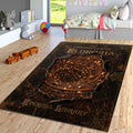 Dark Academia Library Area Rug Home Office Reading Nook Carpet