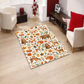 Autumn Woodland Forest Animals Rug Fox Bear Deer Kids Nursery
