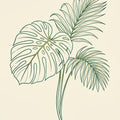 Monstera Tropical Leaf Area Rug Boho Botanical Living Room