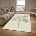 Monstera Tropical Leaf Area Rug Boho Botanical Living Room