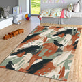 Abstract Brush Stroke Area Rug Boho Living Room Dining Carpet