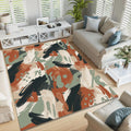 Abstract Brush Stroke Area Rug Boho Living Room Dining Carpet