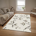 Botanical Branch Area Rug Japandi Living Room Dining Carpet