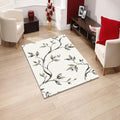 Botanical Branch Area Rug Japandi Living Room Dining Carpet