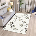 Botanical Branch Area Rug Japandi Living Room Dining Carpet