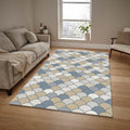 Fish Scale Coastal Area Rug Beach House Bathroom Carpet Washable