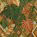 Tropical Monstera Leaf Area Rug Boho Living Room Carpet Washable