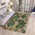 Monstera Palm Leaf Area Rug Boho Jungle Bedroom Carpet Washable
