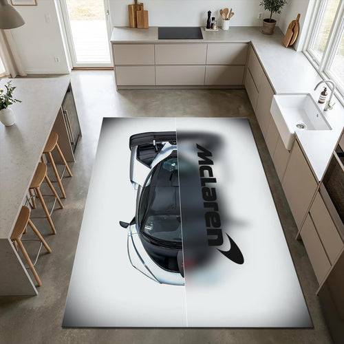 Mclaren Sports Car Area Rug Man Cave Garage Bedroom Carpet