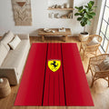 Scuderia Ferrari Area Rug Man Cave Garage Racing Carpet Washable