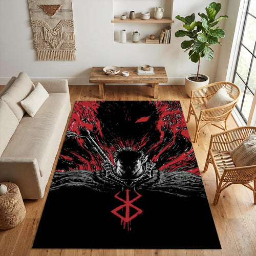 Berserk Berserker Armor Rug Dark Fantasy Bedroom Carpet Washable
