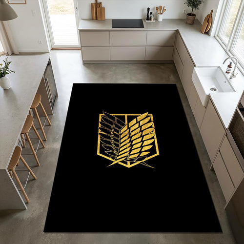 Attack on Titan Survey Corps Rug Anime Gaming Room Carpet
