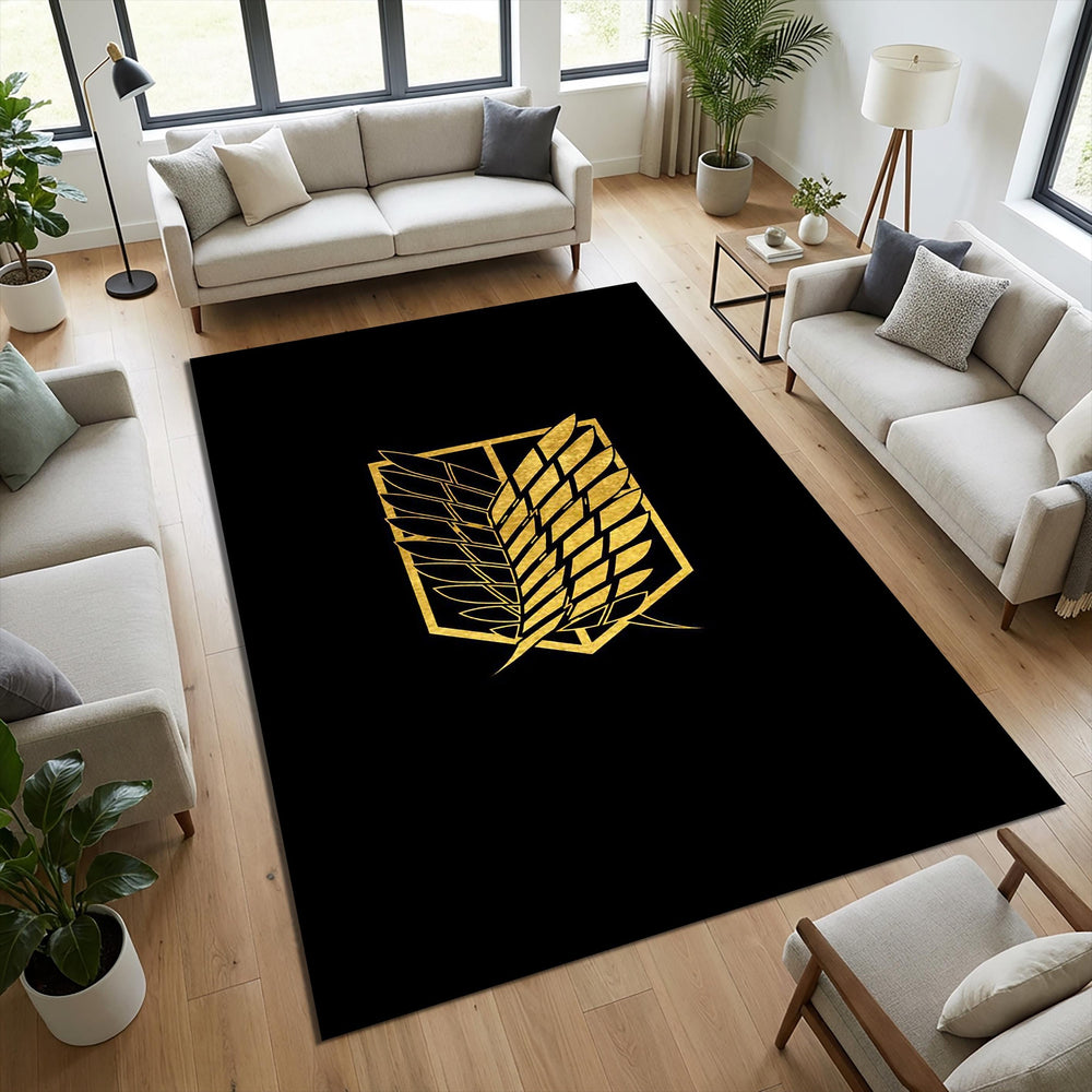Attack on Titan Survey Corps Rug Anime Gaming Room Carpet