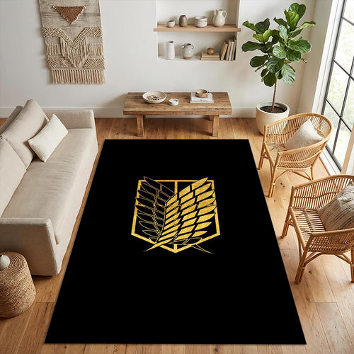 Attack on Titan Survey Corps Rug Anime Gaming Room Carpet