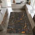 Sci-Fi Circuit Board Area Rug Gaming Room Tech Office Carpet