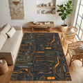 Sci-Fi Circuit Board Area Rug Gaming Room Tech Office Carpet