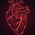 Cyberpunk Heart Area Rug Dark Aesthetic Bedroom Carpet Washable