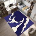 Crescent Moon Cloud Area Rug Boho Celestial Bedroom Carpet