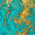 Turquoise Gold Marble Area Rug Luxury Living Room Carpet Washable
