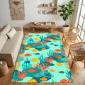 Ocean Coral Reef Fish Rug Kids Bathroom Play Mat Washable NonSlip