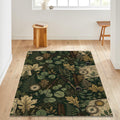 Dark Academia Vintage Area Rug Study Reading Nook Botanical