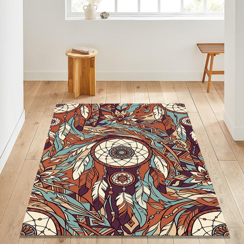Boho Dreamcatcher Area Rug Bedroom Living Room Carpet Washable
