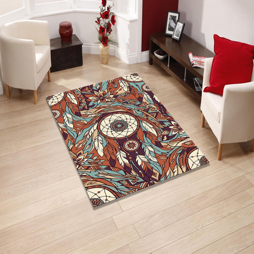 Boho Dreamcatcher Area Rug Bedroom Living Room Carpet Washable