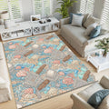 Coastal Macrame Sea Area Rug Beach House Bathroom Carpet Washable