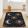 Celestial Sun Moon Area Rug Mystic Astrology Bedroom Carpet