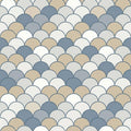 Fish Scale Coastal Area Rug Beach House Bathroom Carpet Washable