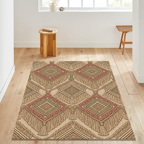 Macrame Boho Area Rug Living Room Bedroom Carpet Washable