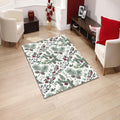 Woodland Pinecone Area Rug Living Room Winter Carpet Washable