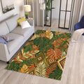 Tropical Monstera Leaf Area Rug Boho Living Room Carpet Washable