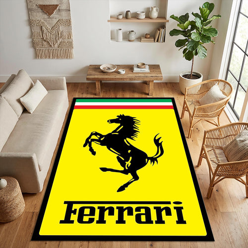 Ferrari Prancing Horse Racing Area Rug