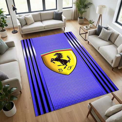 Ferrari Scuderia Purple Area Rug Gaming Room Bedroom Carpet