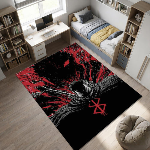 Berserk Berserker Armor Rug Dark Fantasy Bedroom Carpet Washable