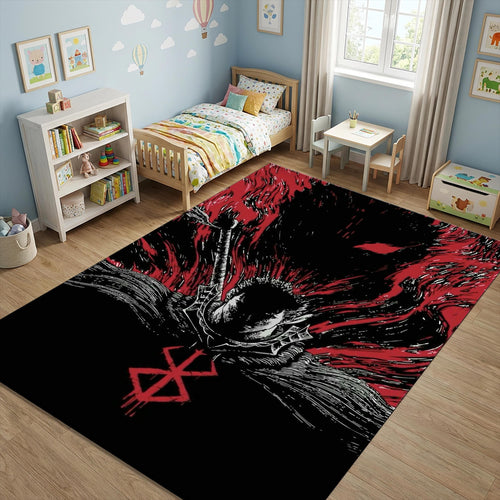 Berserk Berserker Armor Rug Dark Fantasy Bedroom Carpet Washable
