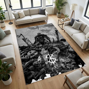 Berserk Guts Battlefield Rug Dark Fantasy Living Room Carpet