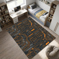 Sci-Fi Circuit Board Area Rug Gaming Room Tech Office Carpet