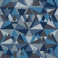 Modern Geometric Blue Triangle Rug Living Room Bedroom Mat