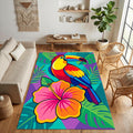 Tropical Toucan Bird Rug Kids Room Decor Washable NonSlip