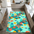 Ocean Coral Reef Fish Rug Kids Bathroom Play Mat Washable NonSlip